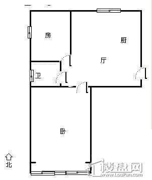 中奥江锦国际2室 户型图2室2厅1卫1厨 60.00㎡