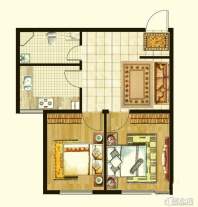 长河湾A03户型2室1厅1卫