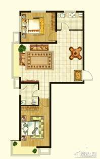 长河湾A05户型2室2厅1卫