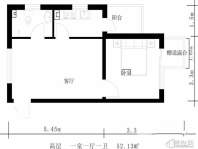 东方尚城高层2户型1室1厅1卫 