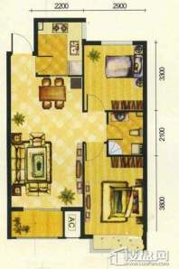 东远国际花园F户型2室2厅1卫
