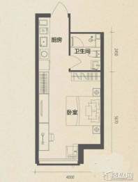 国瑞福地儿C座(A7)-04户型1室1厅1卫 