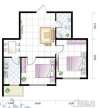 新汉城锦都B户型2室2厅1卫