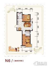 亿海阳光N6户型2室2厅1卫