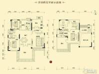 一期洋房12#13#楼跃层户型平面图4室2厅2卫1厨 