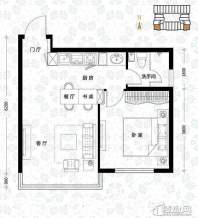 天润广场B户型藏珑1室1厅1卫