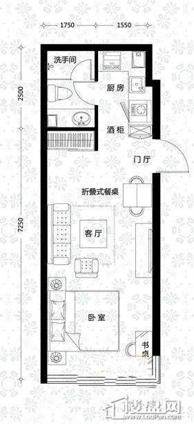 天润广场e户型珍玺1室1厅1卫