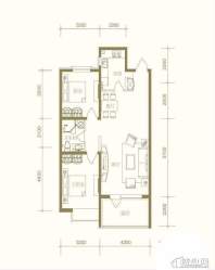 首创国际城户型图2室2厅1卫1厨
