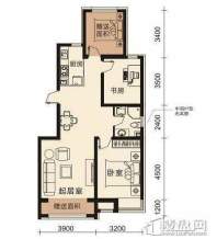 梦想·天成D1户型2室2厅1卫1厨 