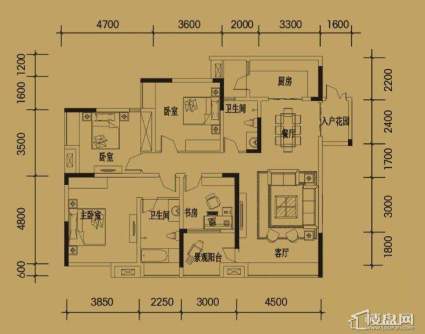 三期4-11号楼标准层B户型