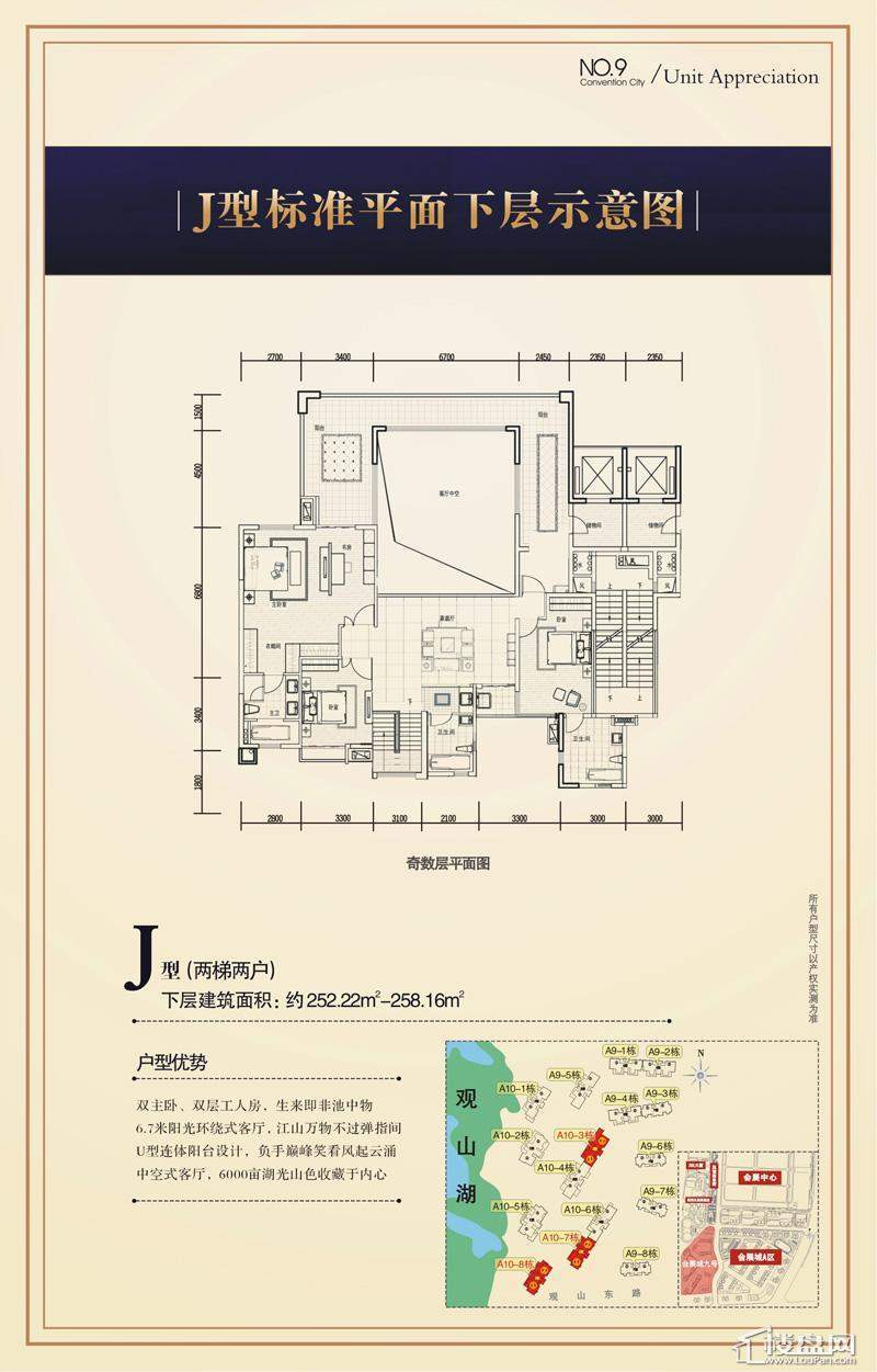 中天会展城J户型下层图