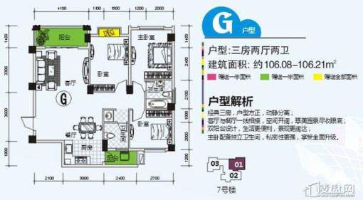 南宁奥园户型图106.2