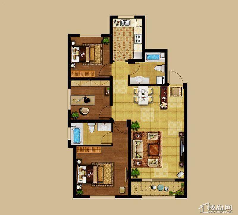 龙湖·源著户型图62室2厅1卫  2室2厅1卫113.00㎡
