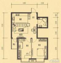 中环星座户型图2室1厅1卫