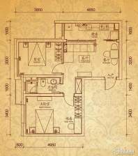 沈阳雅宾利花园D3户型2室2厅1卫 