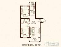 江城之珠08户型图2室1厅1卫1厨