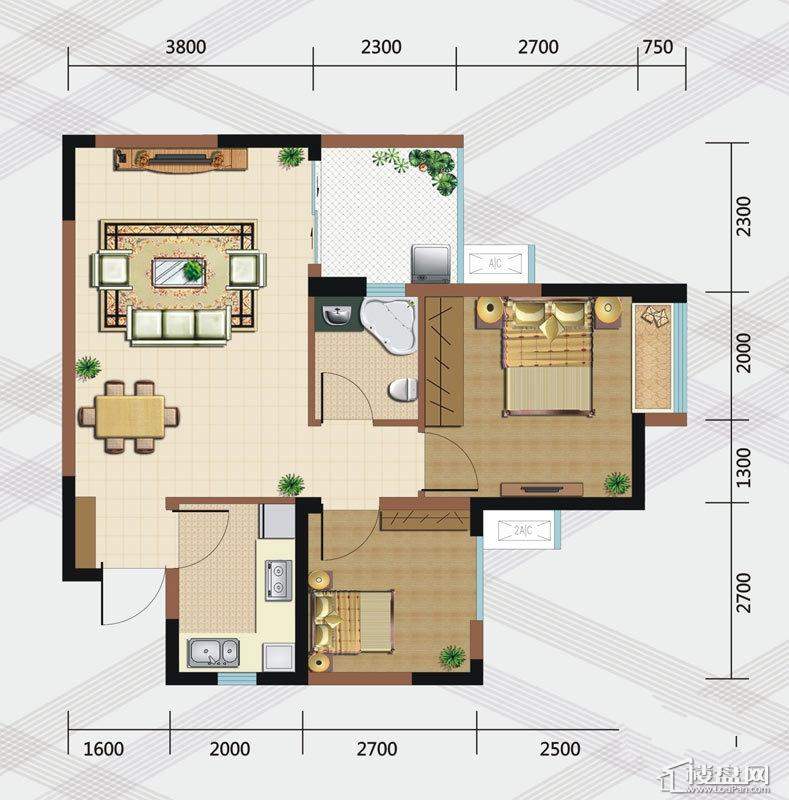 隆鑫九熙三期熙客公館戶型圖_房型圖_戶型圖大全-成都樓盤網