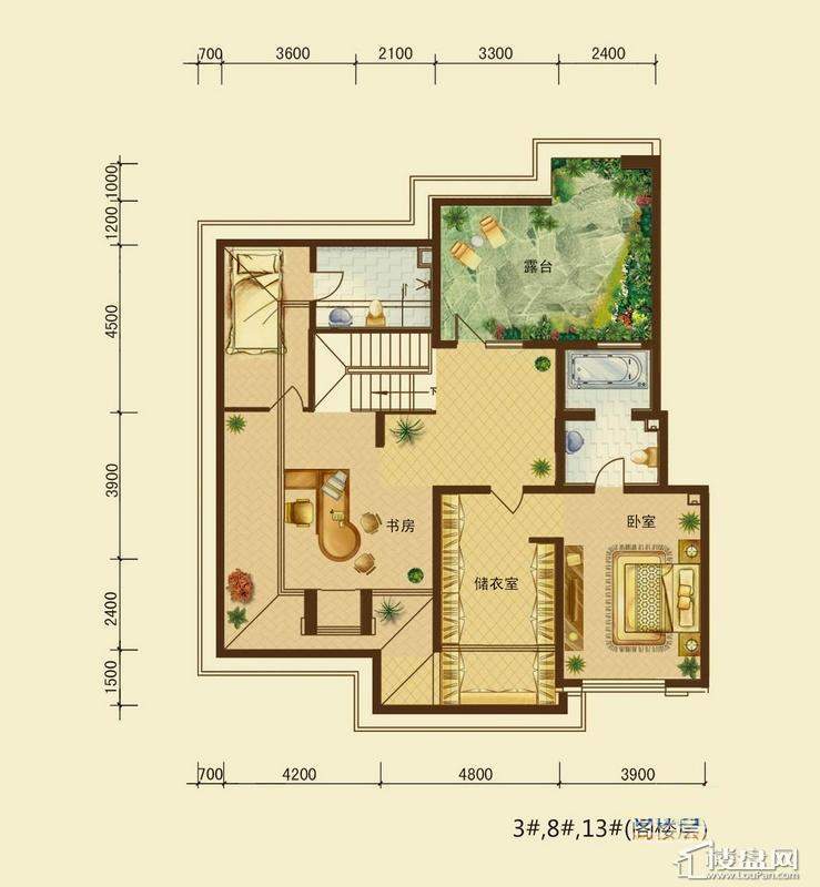 辰能溪树河谷B户型9层阁楼2室1厅2卫 