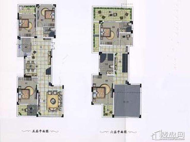 荣御山庄山景花园洋房D户型5室2厅3卫 232.00㎡