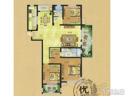 HOUSE C4-1户型3室2厅2卫 137.00㎡