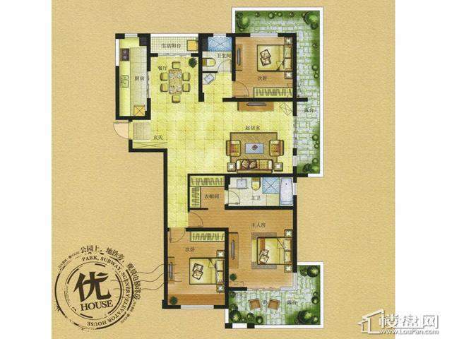 HOUSE C4-2户型3室2厅2卫 136.00㎡