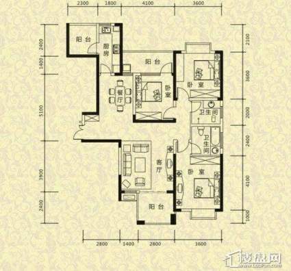 众一桂府·紫金湾5栋B户型