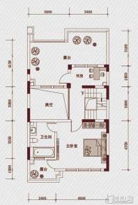 联排C户型三层户型图