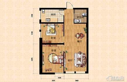 高层一期9、10号楼标准层B户型