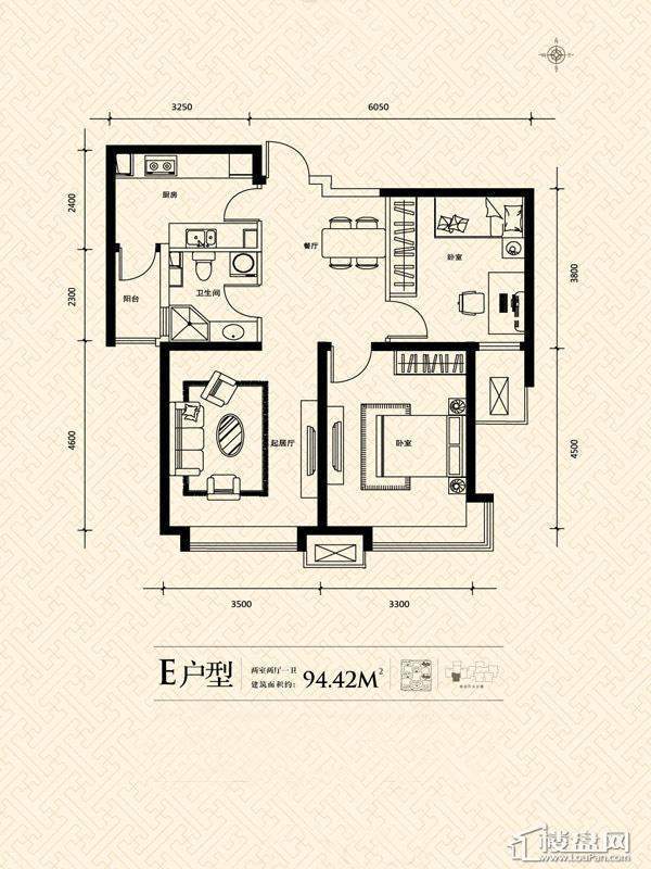 3期14号楼标准层E户型