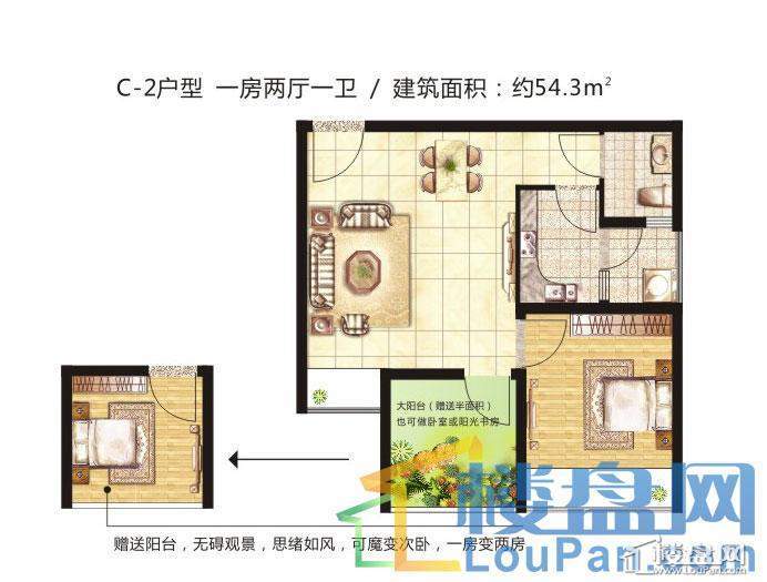 常绿·林溪谷C-2户型图