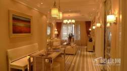 金地紫云庭高层标准层三室户型样板间客厅