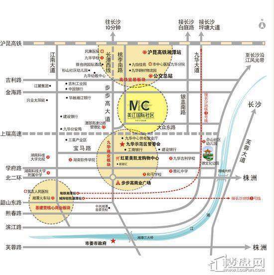 美江国际社区区位交通图