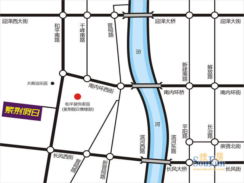 紫荆假日交通图