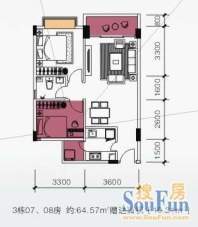 银座名居3栋07、08房