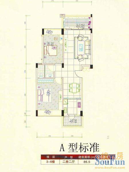 盈彩美地A型标准户型