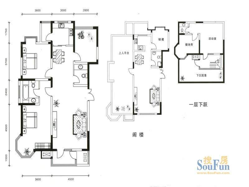 嘉屋上河F1户型图