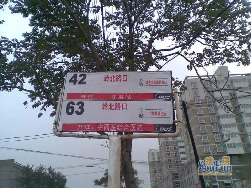 旺景苑小区公交站牌
