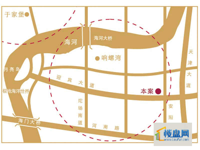 滨海国泰大厦情景商街区位图