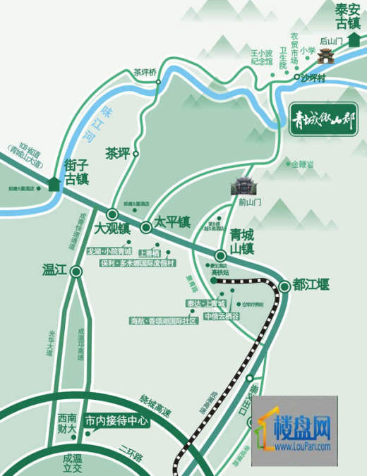 青城依山郡交通图