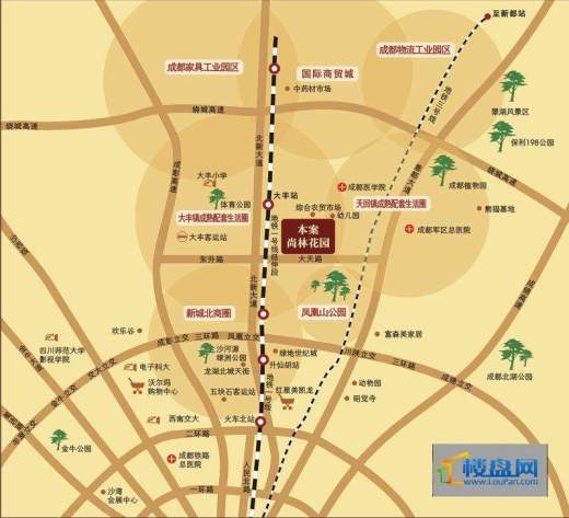 尚林花园交通图