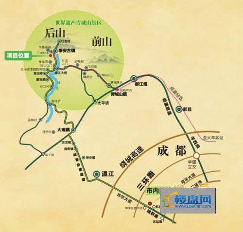 青城颐苑交通图