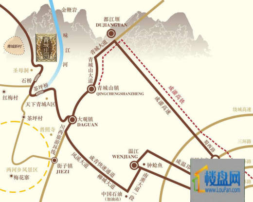 青城庄园交通图