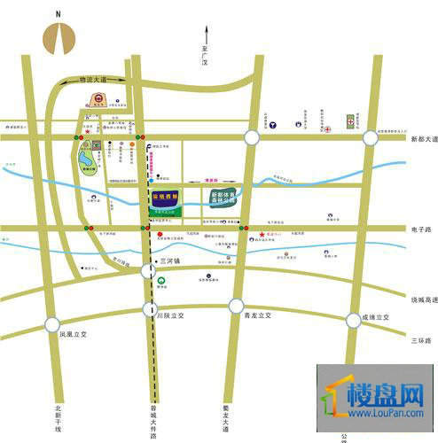 锦绣香城交通图