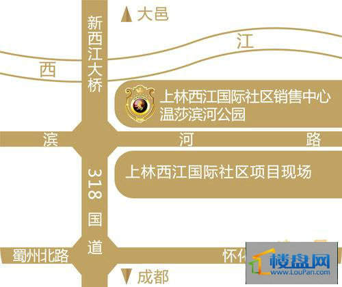 上林西江国际社区交通图
