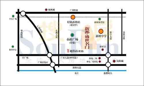 新都盛世名门交通图