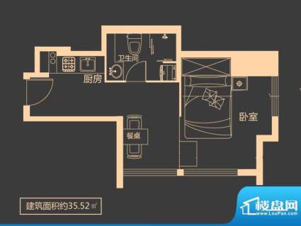 金阳光力宝国际公寓面积:35.52平米