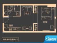 金阳光力宝国际公寓面积:45.68平米