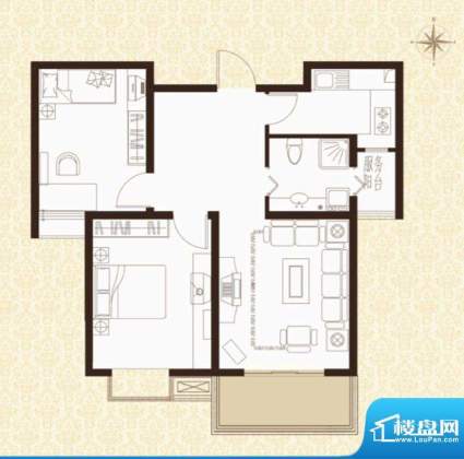 华西格林春天小高层面积:82.00平米