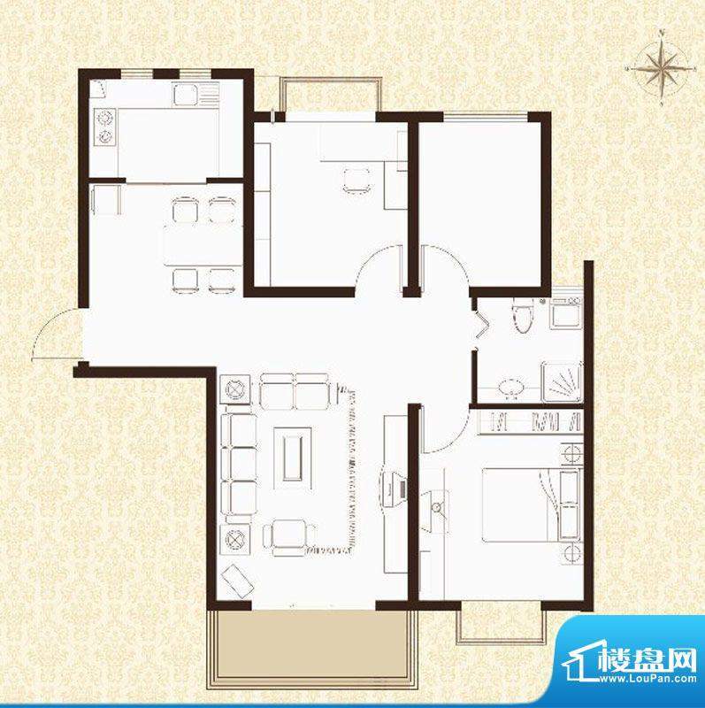 华西格林春天小高层面积:98.97平米