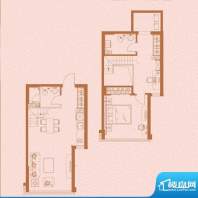 杰正·山山山A2户型面积:102.50平米